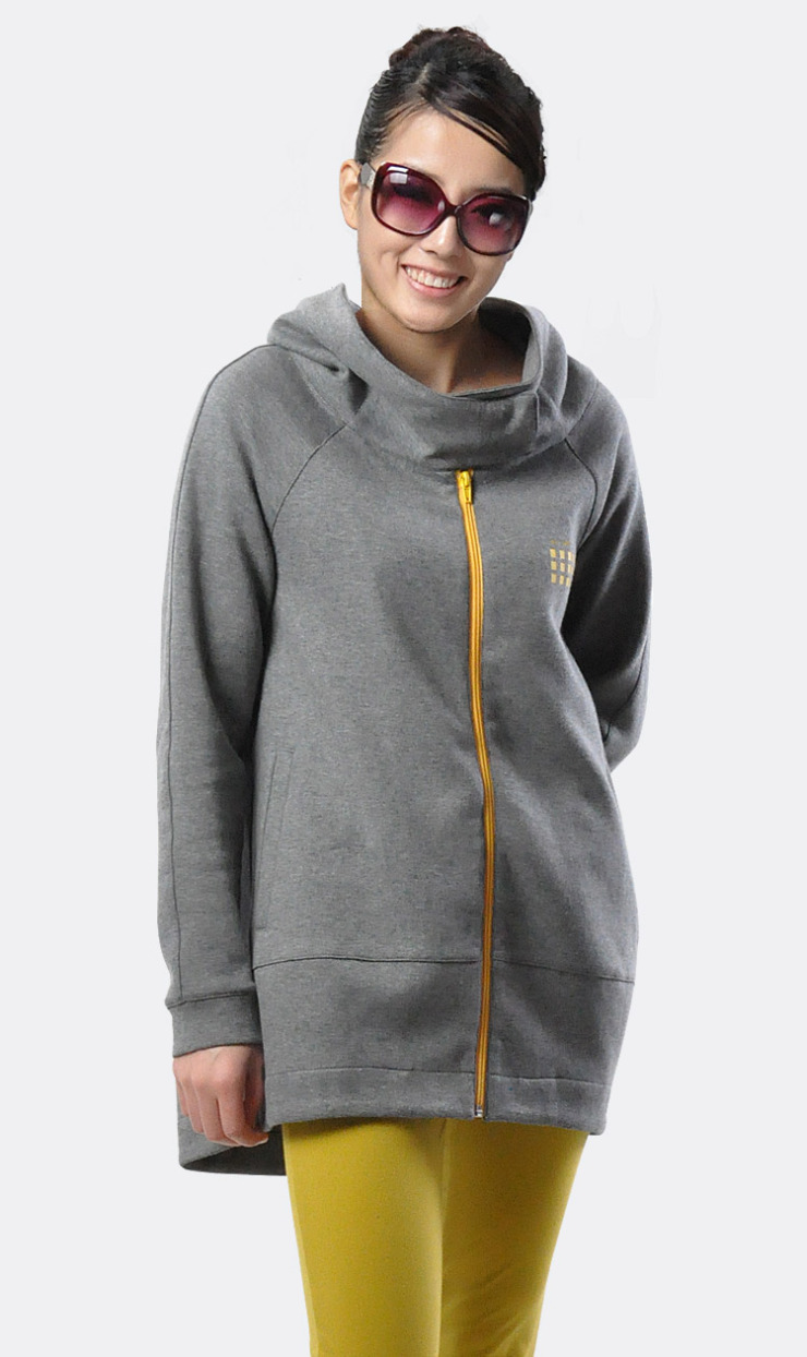 EN 巴兰·迦尔 大码卫衣女韩版厚中长款<em>开衫</em>修