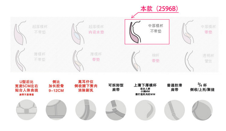 艾迪莎 会呼吸透气的<em>文胸</em> 上托聚拢收副乳<em>胸罩</em>