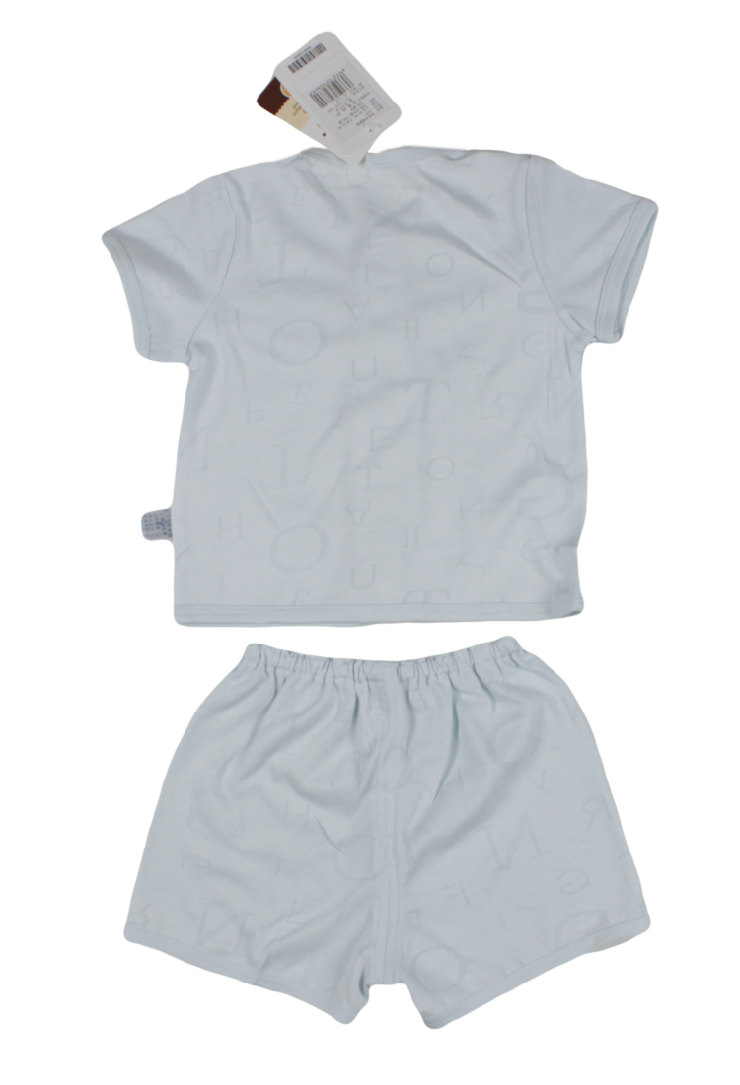 童泰 儿童 对开半袖套装 5161 天蓝色 73码图片