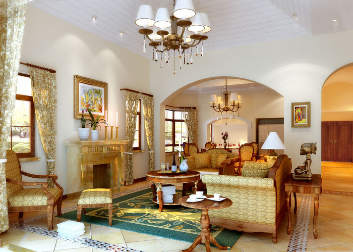 轻舟装饰\/VIp设计\/美式风格 此方案收费300元\/