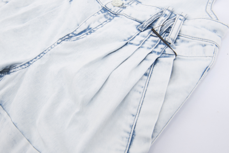 <em>Basic House</em> 百家好 夏装 浅<em>蓝色</em>女式背带牛仔