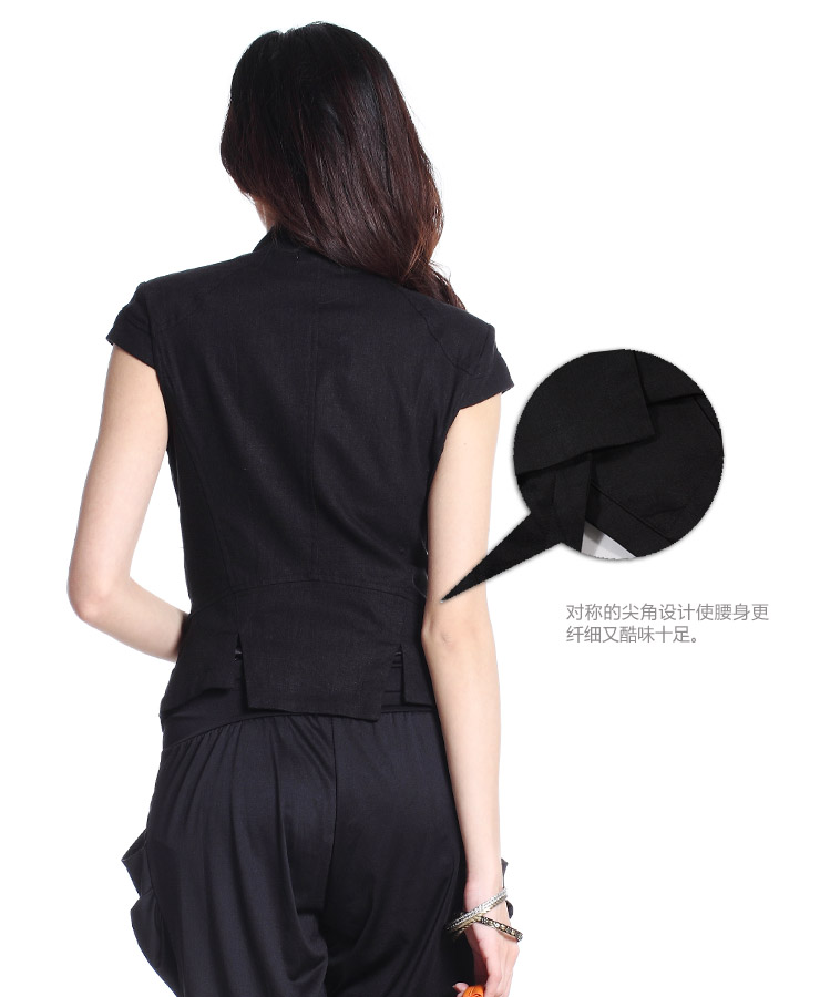 CERA默语 2012夏季新款女<em>马甲</em> <em>修身短马甲</em> 侧