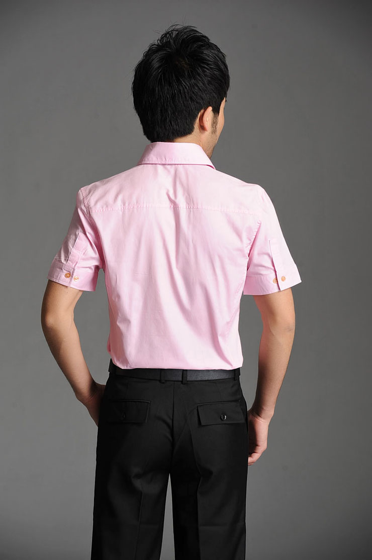 HY韩版男士经典夏季短袖衬衫休闲商务职业正