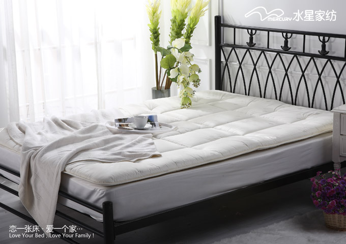 水星家纺 床罩\/床垫 全棉面料中空涤纶纤维填充