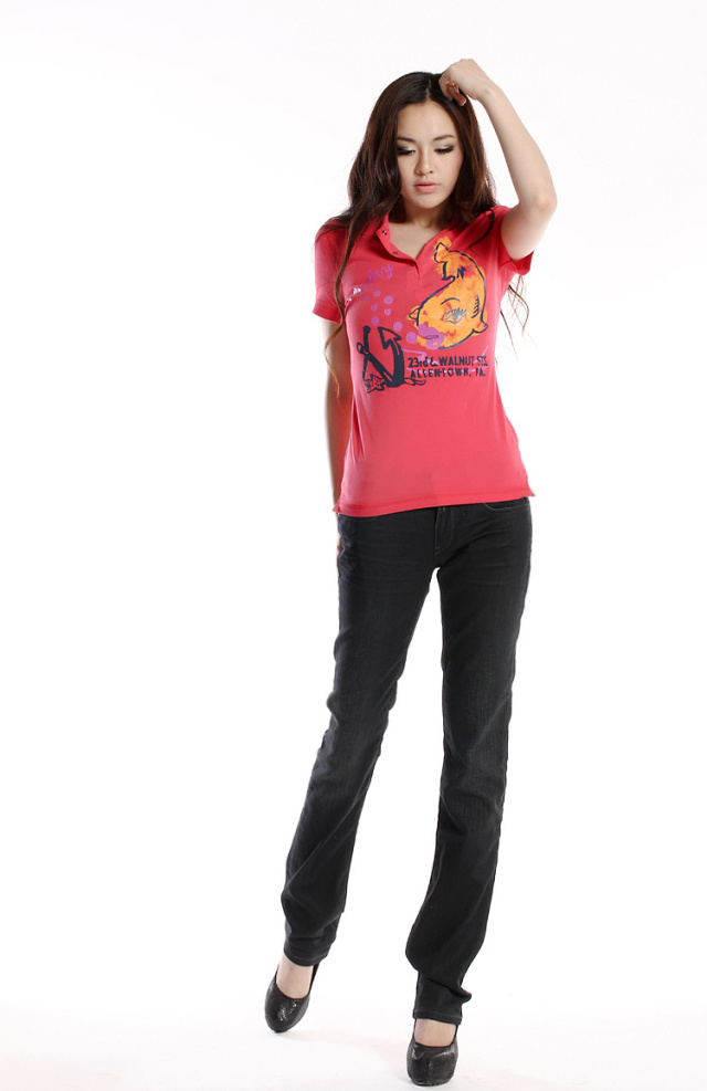 <em>replay 女士</em>短袖POLO衫 XW3143 水粉 XS 【图