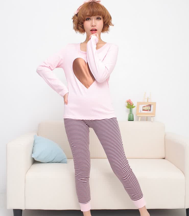 卜奈<em>春季女式全棉睡衣</em>长袖薄款纯棉家居服可爱