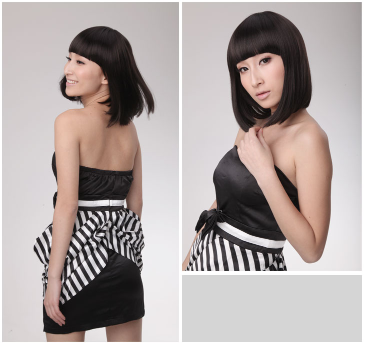 爱莫尔时尚假发 <em>齐刘海</em> 短直发 <em>沙宣</em>同款 <em>发型</em> 