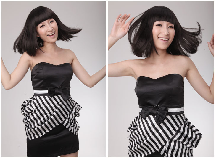 爱莫尔时尚假发 齐刘海 短直发 <em>沙宣</em>同款 <em>发型</em> 