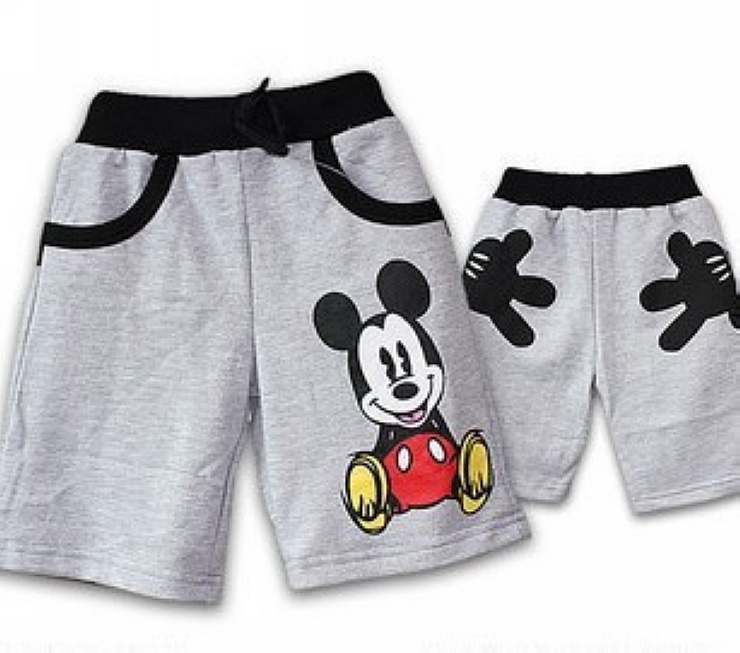 101忠狗 <em>男女</em>童装 卡通迪士尼米奇<em>短裤</em> 橙色 1