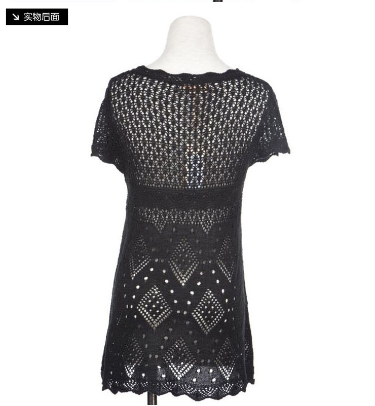 Twinsix亲丝电脑镂空织花短袖<em>短针织</em>裙短连衣