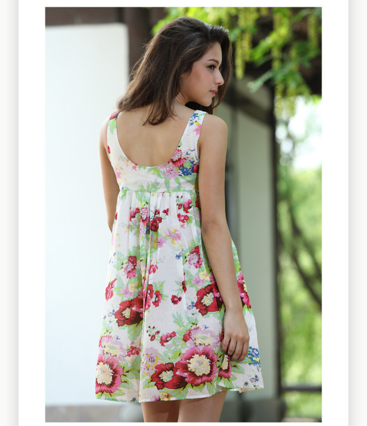 PEACEBIRD太平鸟碎花连衣裙DK1227220 军