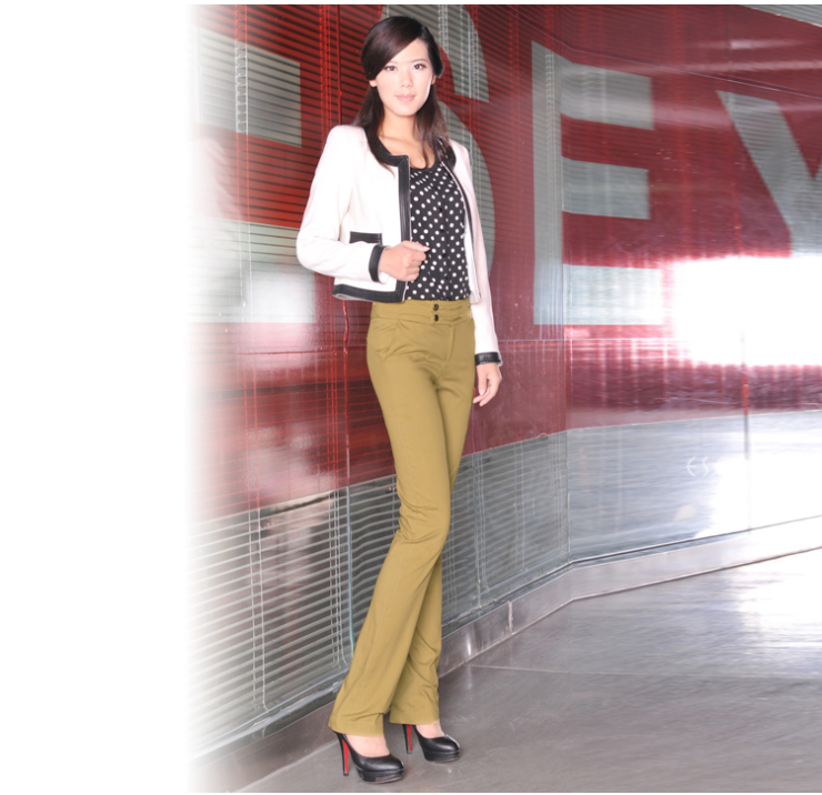 <em>逸阳女裤</em> 2012显瘦通勤小<em>直筒</em>休闲长裤 ES00