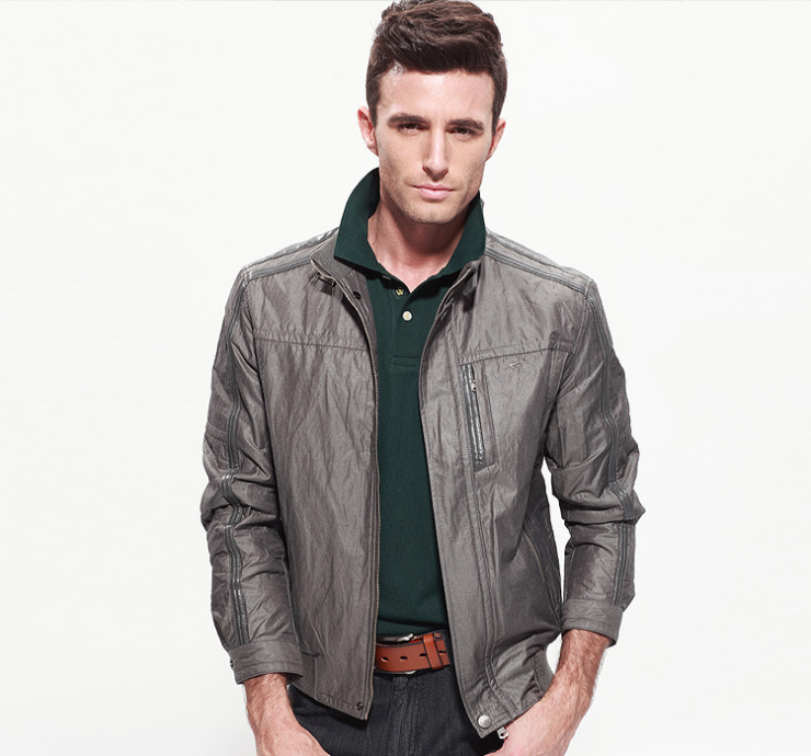 七匹狼男装Septwolves商务大气立领夹克1905