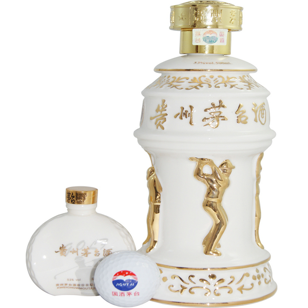贵州茅台酒高尔夫礼盒(礼品酒) 53度 500ml+9