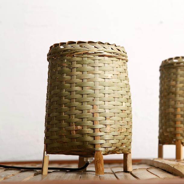 fe 平田 家居用品 乡村竹工艺 创意迷你小夜灯 