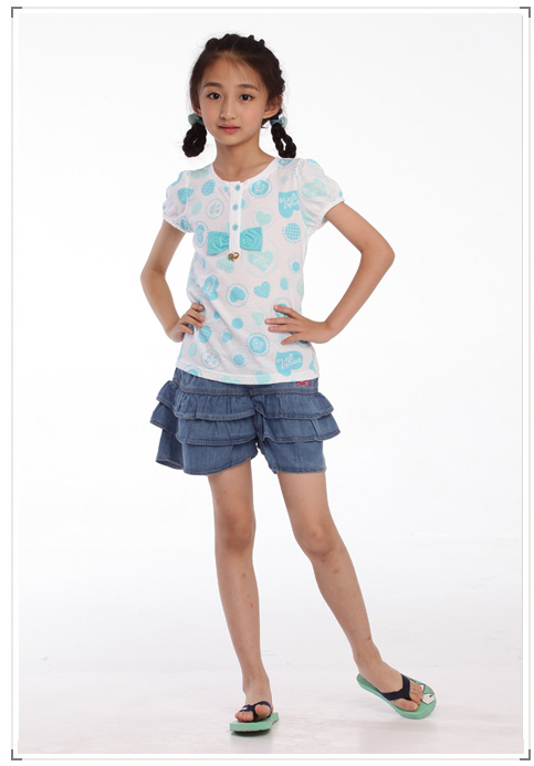 【小猪班纳·朋库】<em>女童</em>时尚牛仔<em>短裤裙</em>-3222