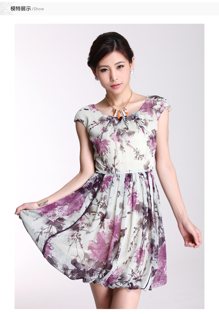 Hamin衡韵 2012年夏季新款特价包袖连衣裙 妈