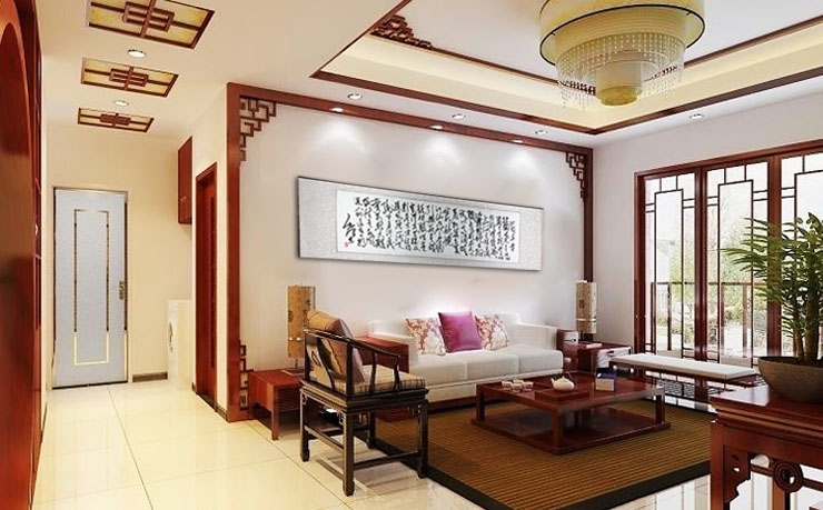 雪狼 湘绣 刺绣礼品 单面绣 字画 主席诗词 沁园