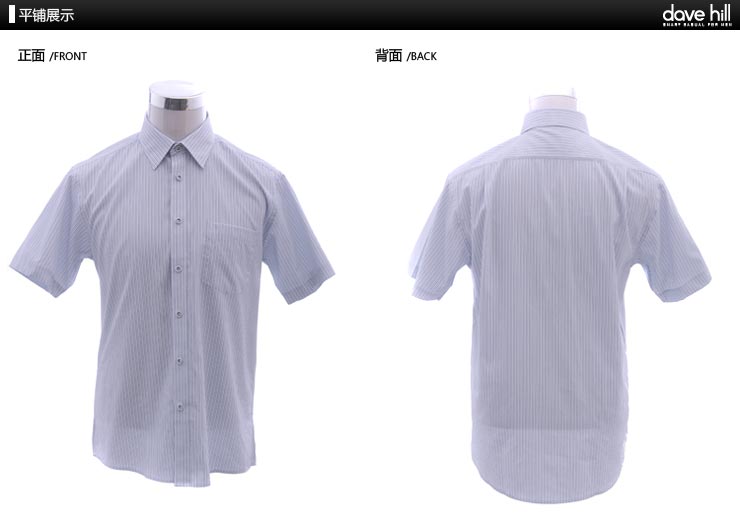 大卫山davehill中年男士短袖衬衫半袖衬衣男装