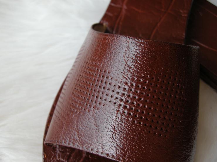 原牧居家头层水牛皮女式凉拖鞋100%头层夏季