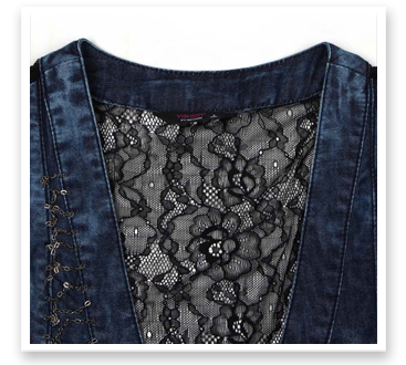 <em>以纯2012</em>新款女装修身<em>牛仔马甲</em>背心韩版蕾丝