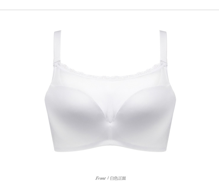 淳度 纯色调整聚拢型防走光蕾丝全<em>杯罩胸罩</em>透