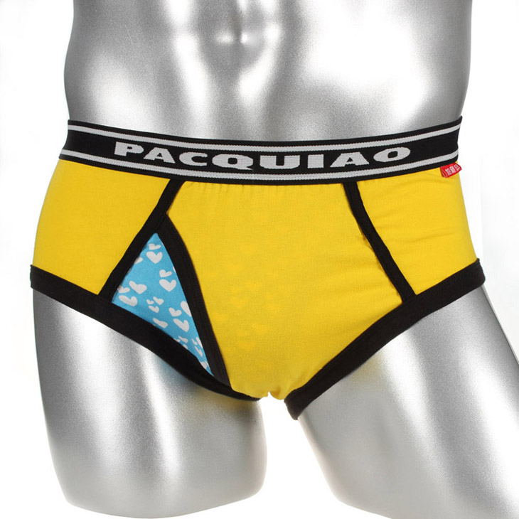 帕奎奥pacquiao 男士纯棉三角裤 前右侧开口 前