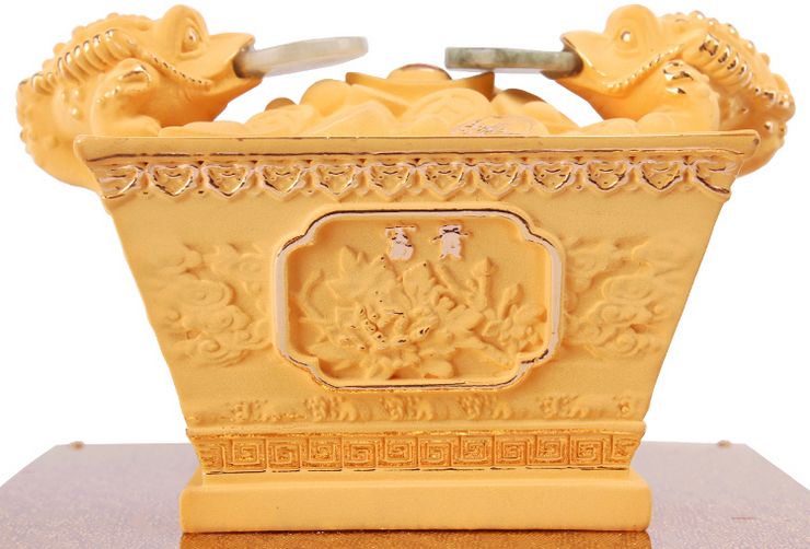 礼之源日进斗金风水摆件 绒沙金招财金蟾工艺