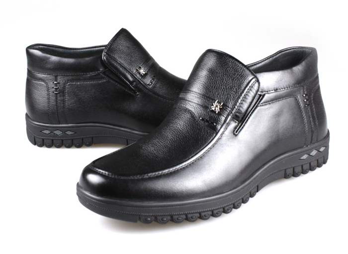 2012新款蜘蛛王男鞋头层牛皮鞋羊毛内里保暖