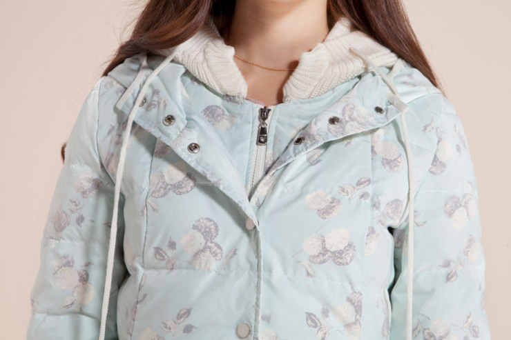 三彩专柜品质女装 中长款羽绒服外套大衣1461