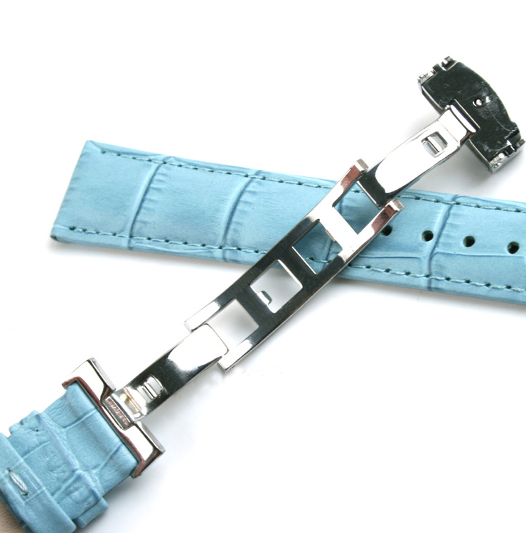 真皮手表带 蝴蝶扣真皮表带 白色 女装表带 12