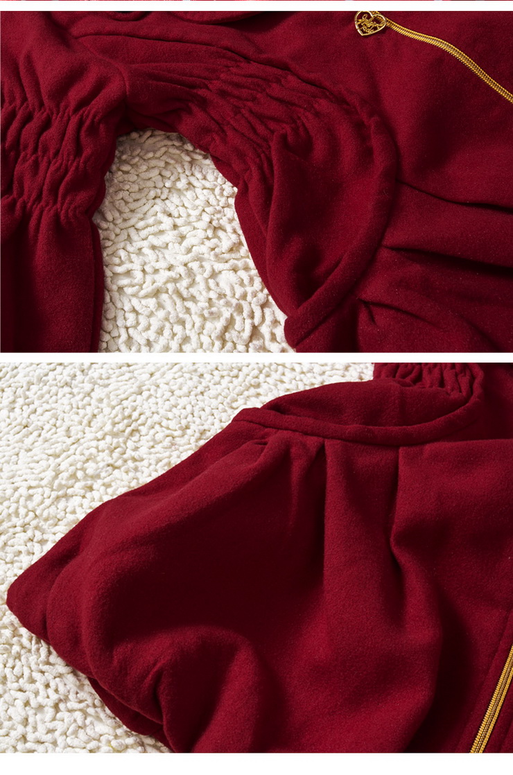 季季乐(Jjlkids)女童秋冬新款中长款大衣外套G