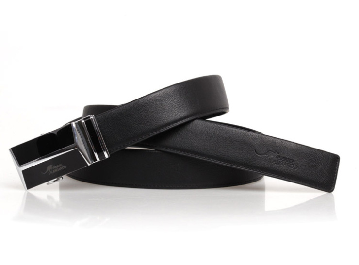 意大利皮尔袋鼠 男士牛皮皮带 755070-1-1 黑色