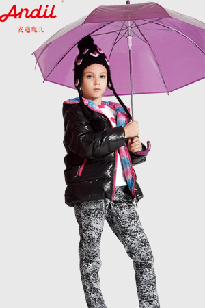 安迪鹿儿童装 2012新款秋冬装外套 女童短款加