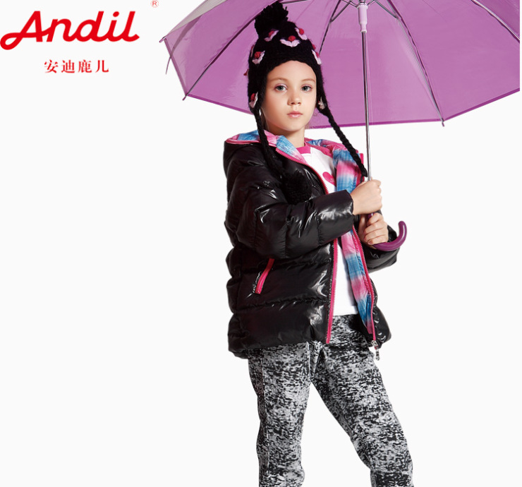 安迪鹿儿童装 2012新款秋冬装外套 女童短款加