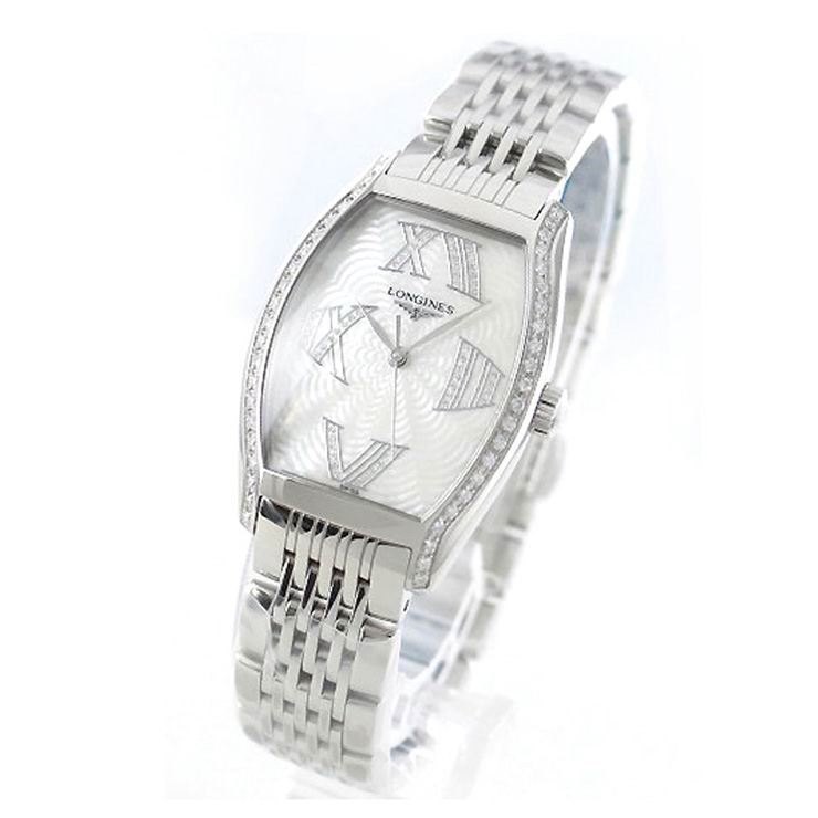 浪琴 LONGINES 瑞士名表石英表女士手表白色