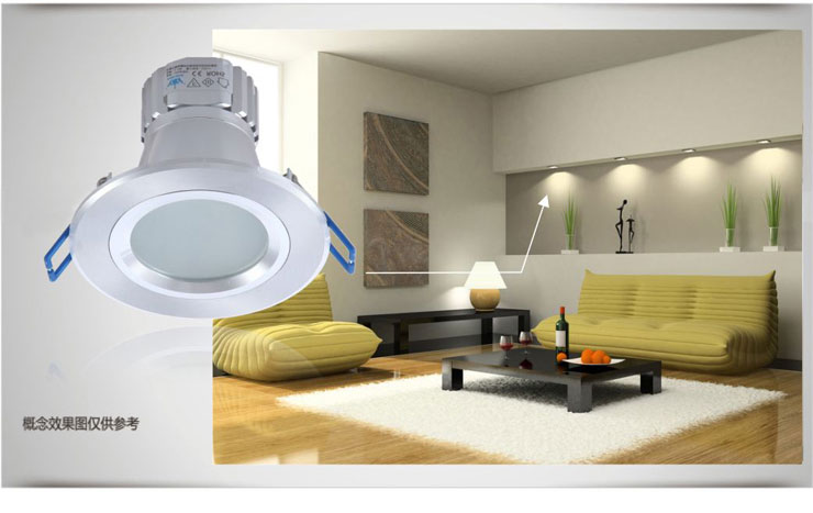 led筒灯3寸led射灯3w 全套欧式集成吊顶灯饰客