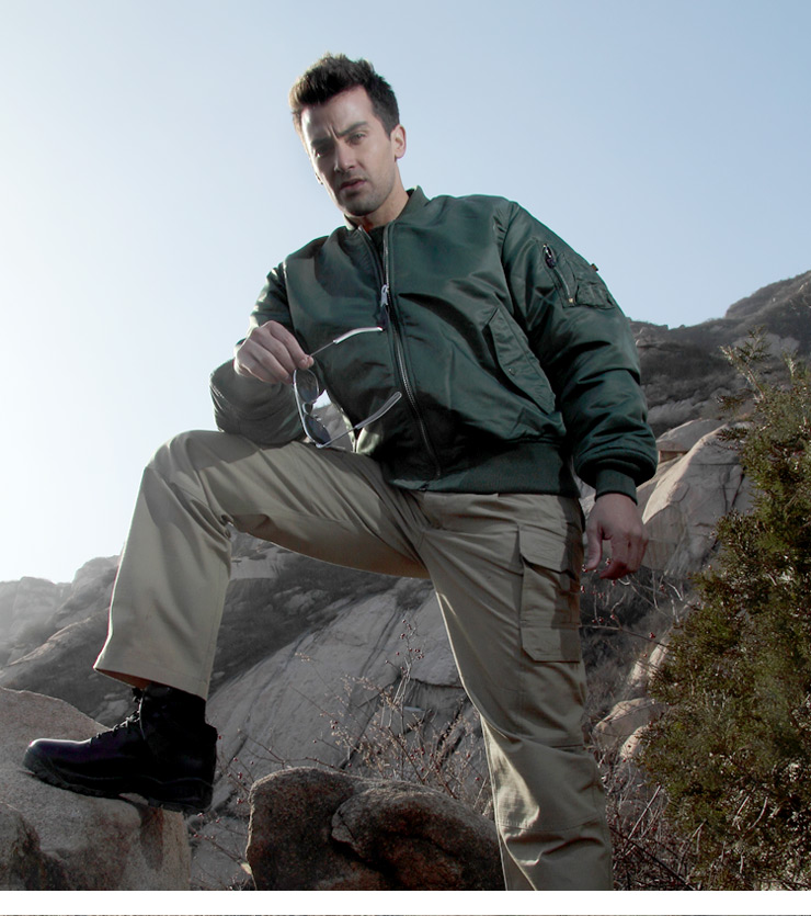 阿尔法(ALPHA)MA-1飞行夹克 橘红色内里 黑色