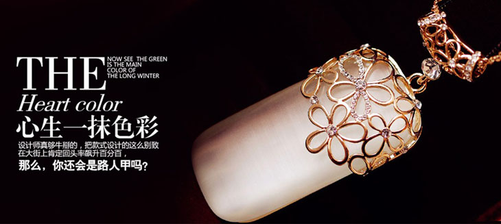 苗丽珠宝 韩版<em>毛衣</em>链<em>镂</em> <em>空</em>花纹长款项链 水钻镶