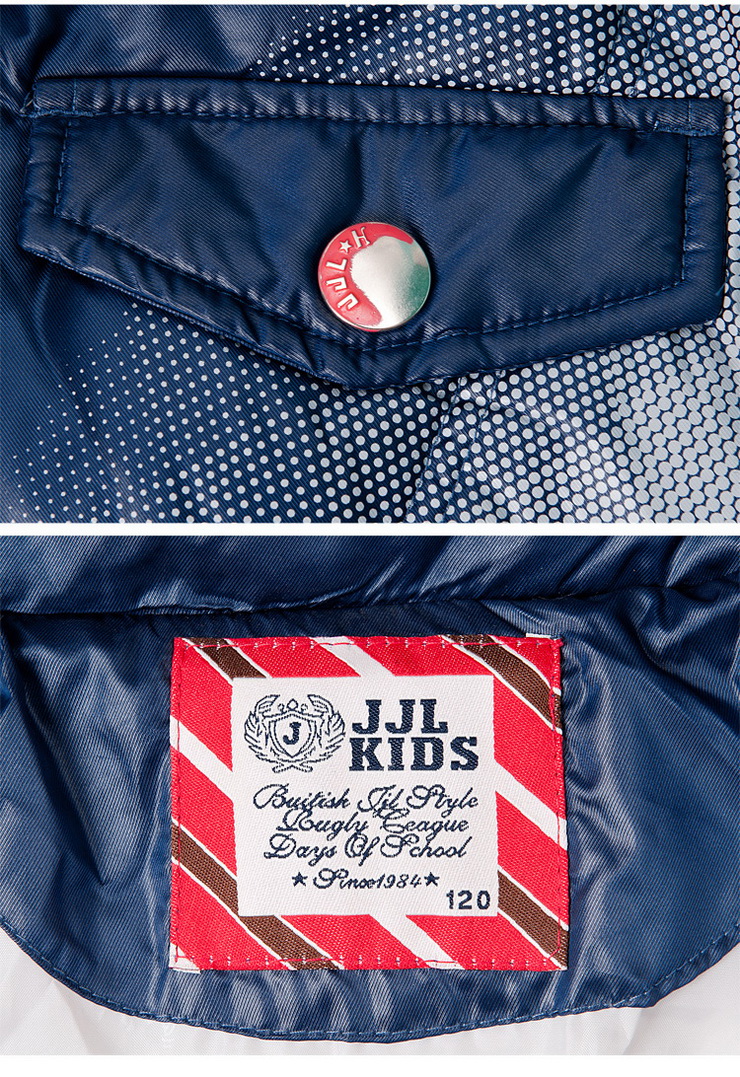 季季乐(Jjlkids)童装 冬新款男童渐变棉服棉衣 B