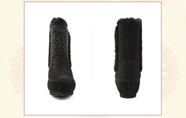 菲伯丽尔(Fondberyl)2012冬季新款绒面牛皮毛