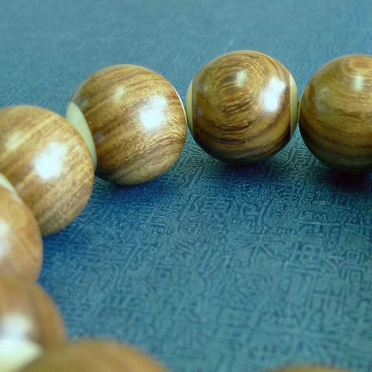 kriti 老料镶牙金丝檀佛珠手链(19mm*12) 价格\/