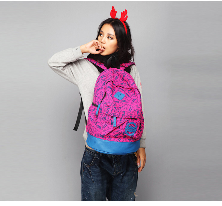 Fourone2013新款帆布PU底3D字母花纹拉链双