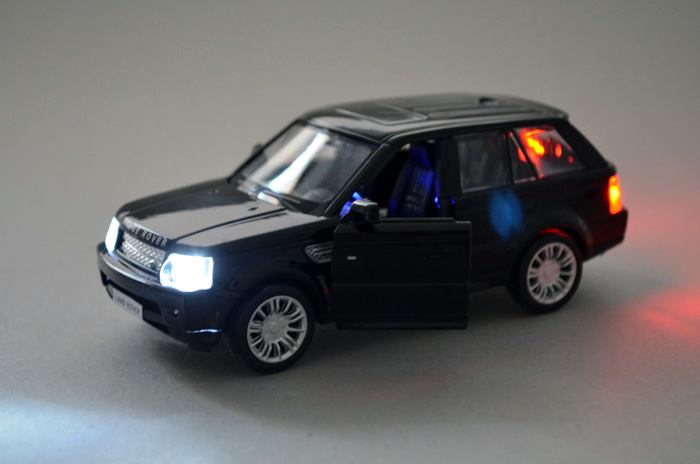 珀 声音灯光开门回力 合金车模型玩具小汽车 迷