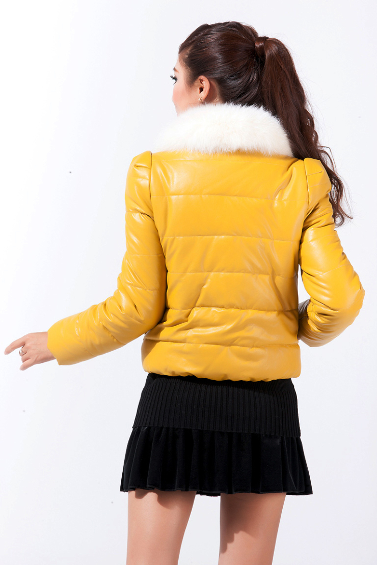 Simple Lady新款女装韩版时尚修身带毛领外套