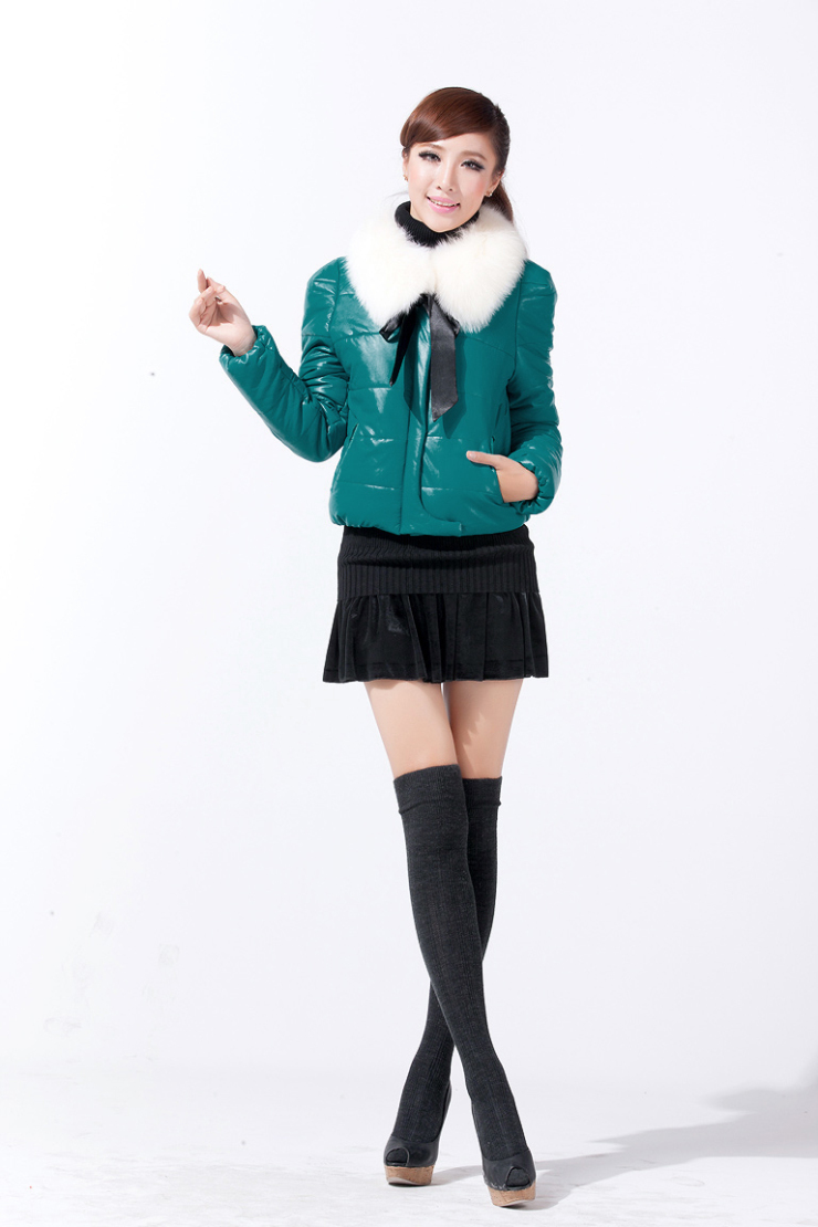 Simple Lady新款女装韩版时尚修身带毛领外套