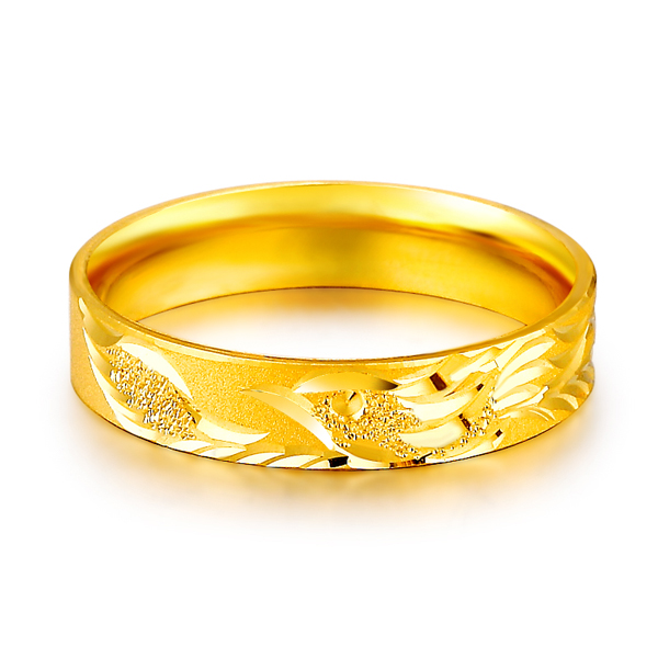 戴欧妮DiONLY 999千足黄金结婚女款戒指 龙凤