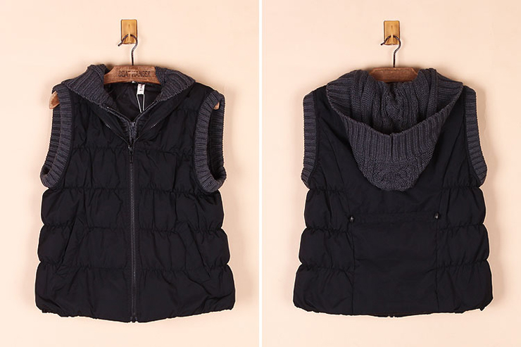 品女装韩版大码胖MM秋冬<em>羽绒马甲女款带帽</em>S