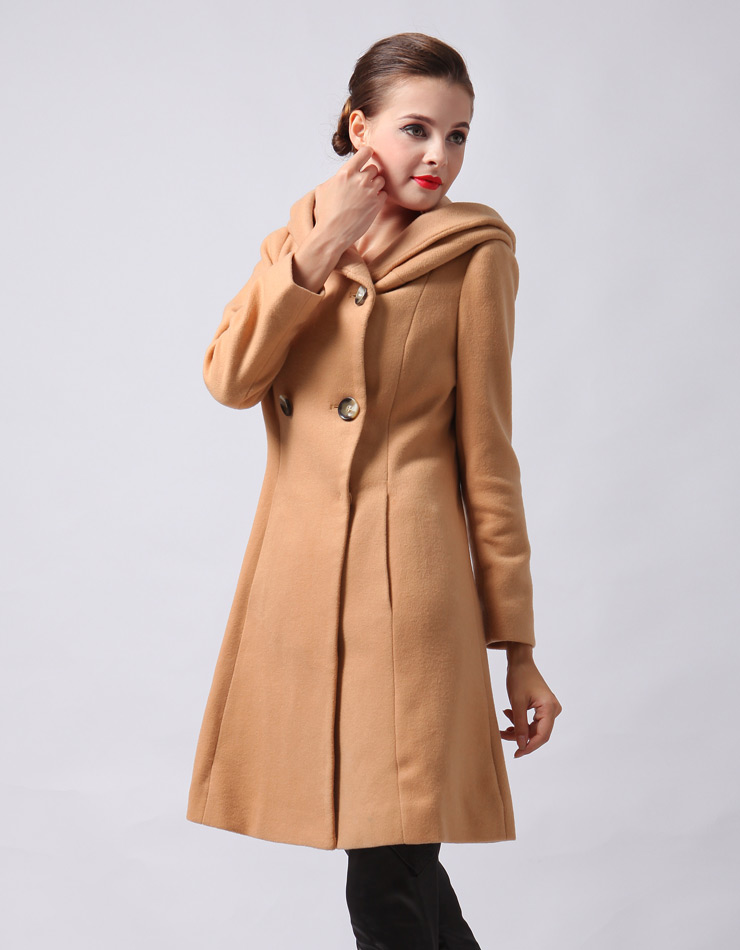 波特唐2012加厚羊绒大衣正品新款女装双排扣