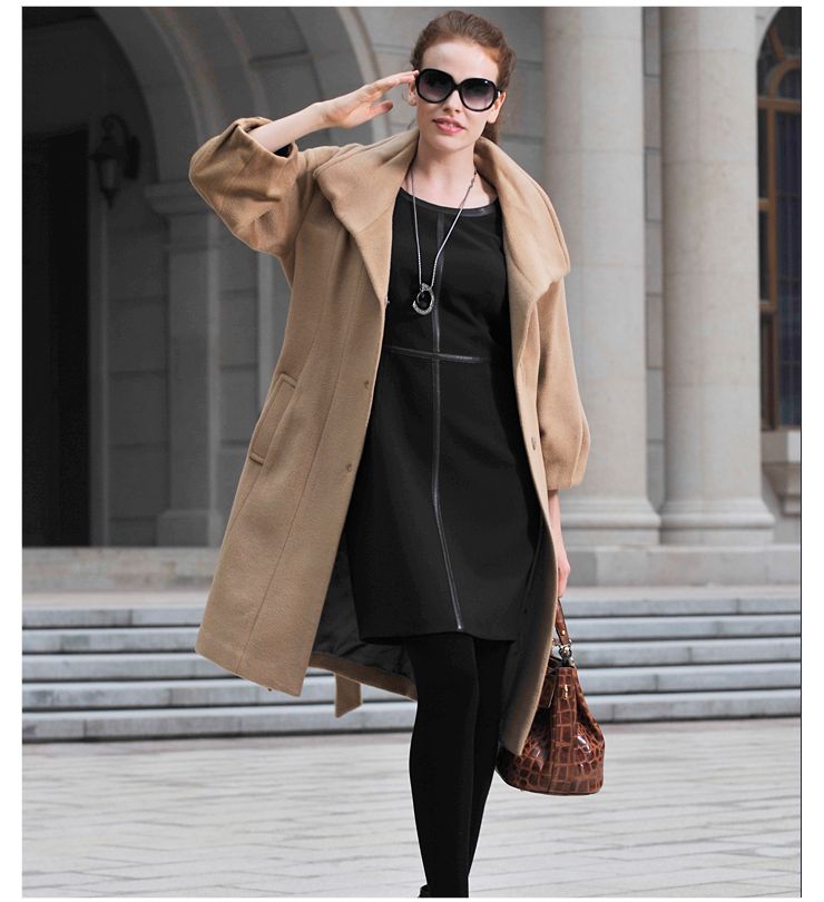 应大(Yingdak)特惠 秋冬女装大领修身腰带九分